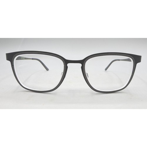 Bevel Sergey 6530 Black Silver Titanium Square Eyeglasses Frames 52-20-145 Japan