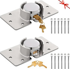 2 Pack Van Door Lock, 73MM Heavy Duty Solid Steel Hidden Shackle Padlock and Has