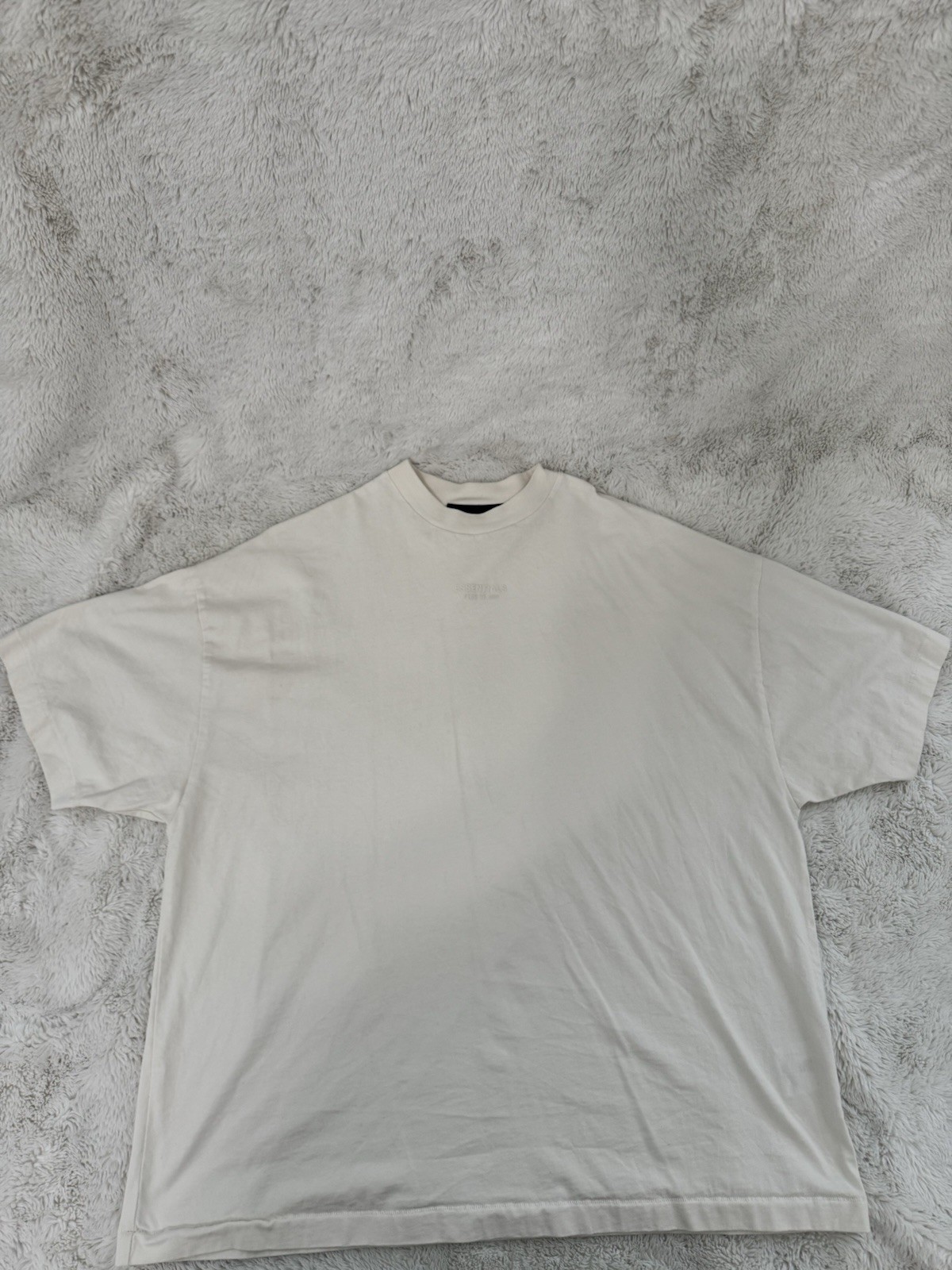 Fear of God ESSENTIALS Men's Cotton White Logo Crewneck Tee Short Sleeve M/L