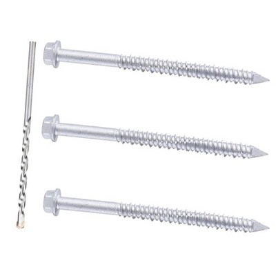 1/4 x 3-1/4'' 410 Stainless Steel Hex Head Tapcon Concrete Screw Anchor Anchoring