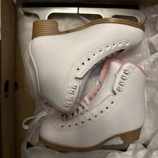 Jackson Skates Girls Size 4 White With Pink