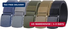 5 Pack Nylon Military Tactical Belt Webbing Canvas Outdoor Web Belt with