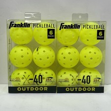 Brand New Lot Of 2 Franklin Pickleball 6-Pack X-40 Pickleballs.