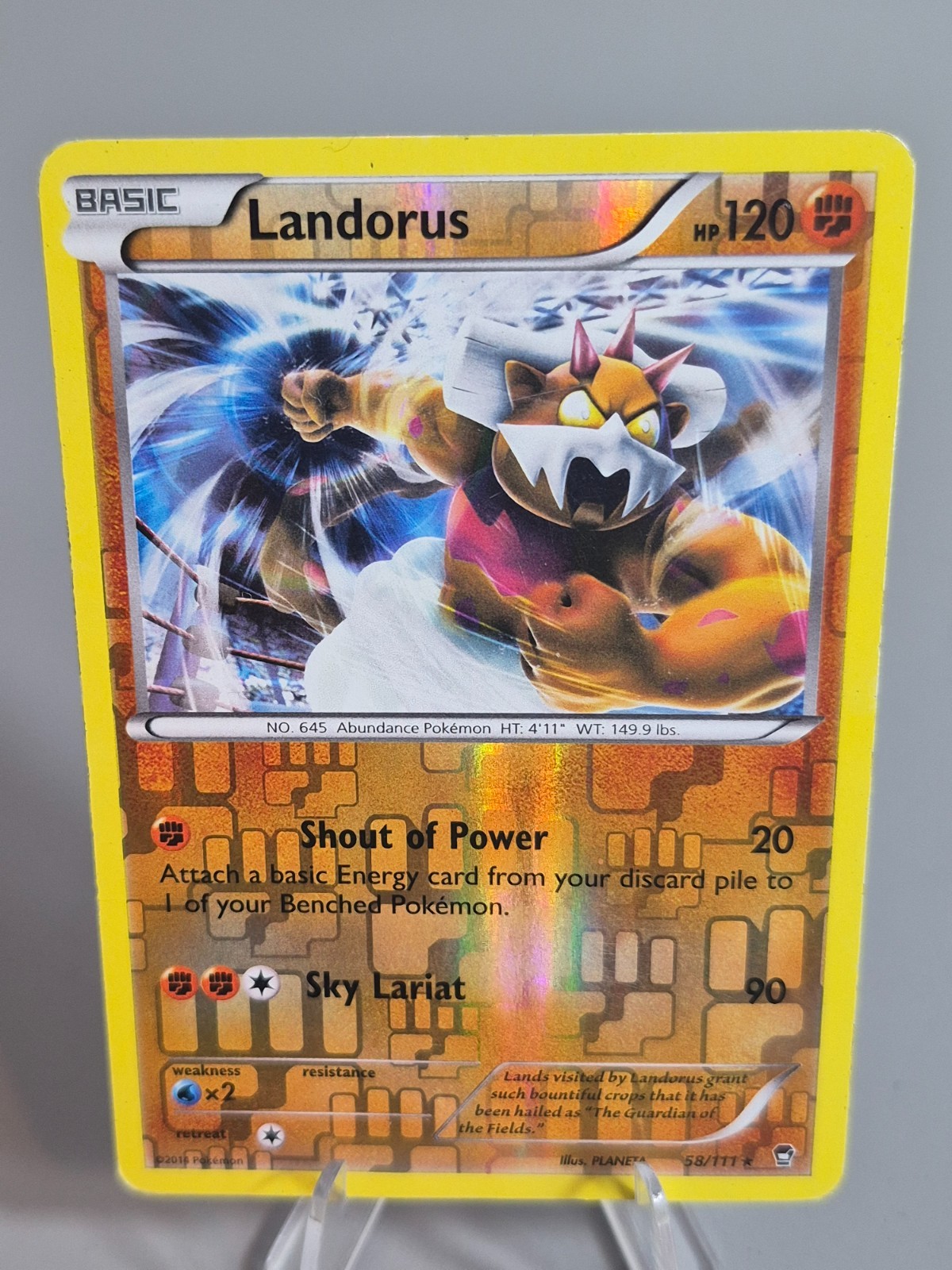 Pokemon TCG Landorus Card 058/111 Holo Uncommon XY Furious Fists