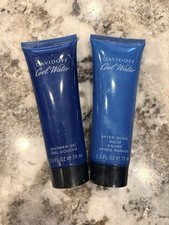 New Davidoff COOL WATER After Shave Balm  Shower Gel 2.5 Oz. Clean Clean Shave