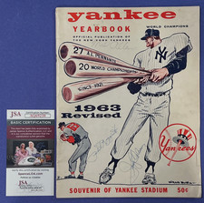 Mel Allen Phil Rizzuto Jerry Coleman Signed 1963 NY Yankees Yearbook JSA AQ69238