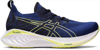 ASICS Men's Gel-Cumulus 25 MK Running, 9 US, DEEP Ocean/Glow Yellow, Retail $160
