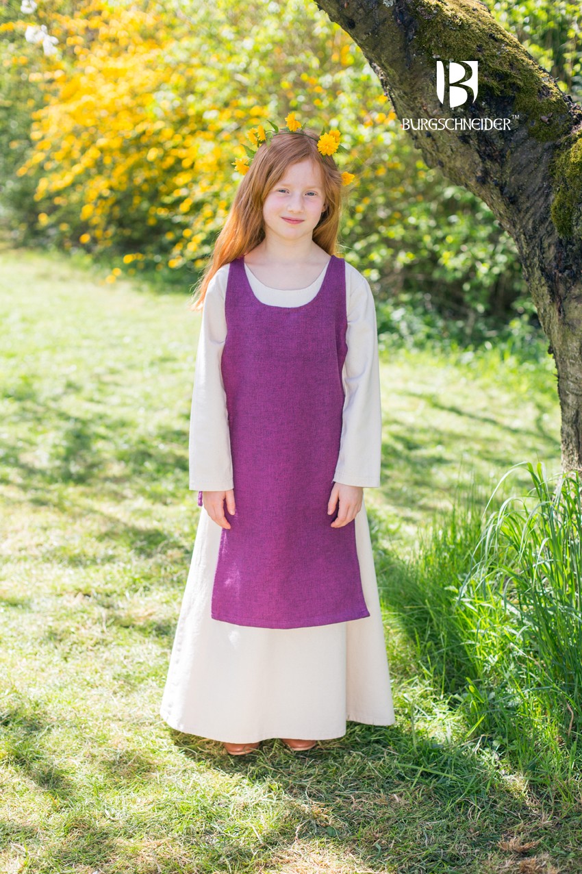 Vestido infantil Ylva lila medieval vestido niña disfraz de lila