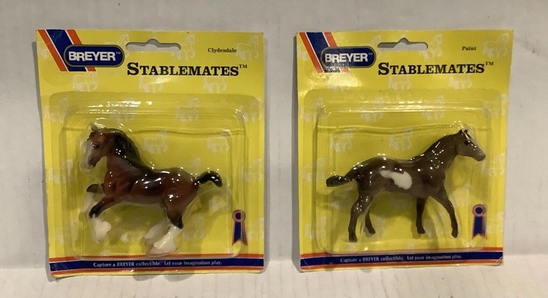 Breyer Stablemates Horse Clydesdale and Paint Lot of 2 Original Packaging