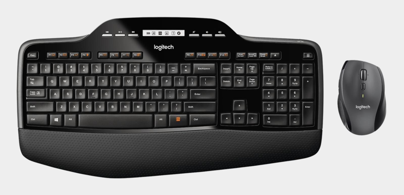 Logitech MK710 Full-size Wireless Keyboard with LCD display 