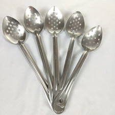 5pc Commercial Stainless Slotted Serving Spoons 12" Restaurant Vollrath