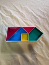 Vintage One Way Puzzle Game Milton Bradley One Way to Make A Square Brain Teaser