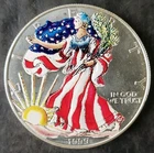 1999 $1 American Silver Eagle Dollar, Colorized