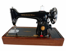 Vintage Singer 201K Electric Sewing Machine c.1953 Bentwood Case Working
