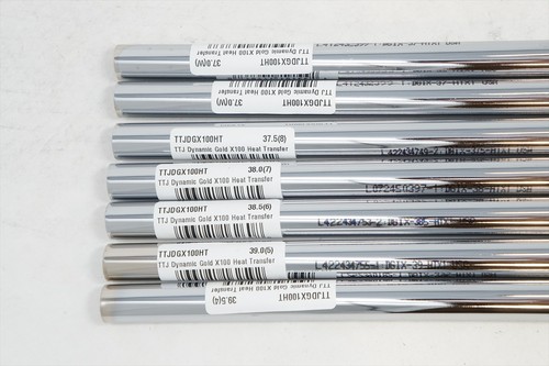 New True Temper Dynamic Gold X100 130g 37"-39.5" 7pc 4-PW Iron Shaft Set .355 - Picture 2 of 3