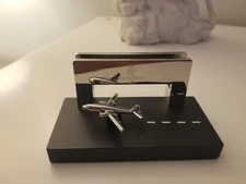 Emirates Airlines desktop business card holder, VERY rare item, brand new