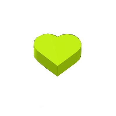 20x 39739 Tile 1 x 1 Heart Lime 100% Compatible Bricks, Pieces & Parts