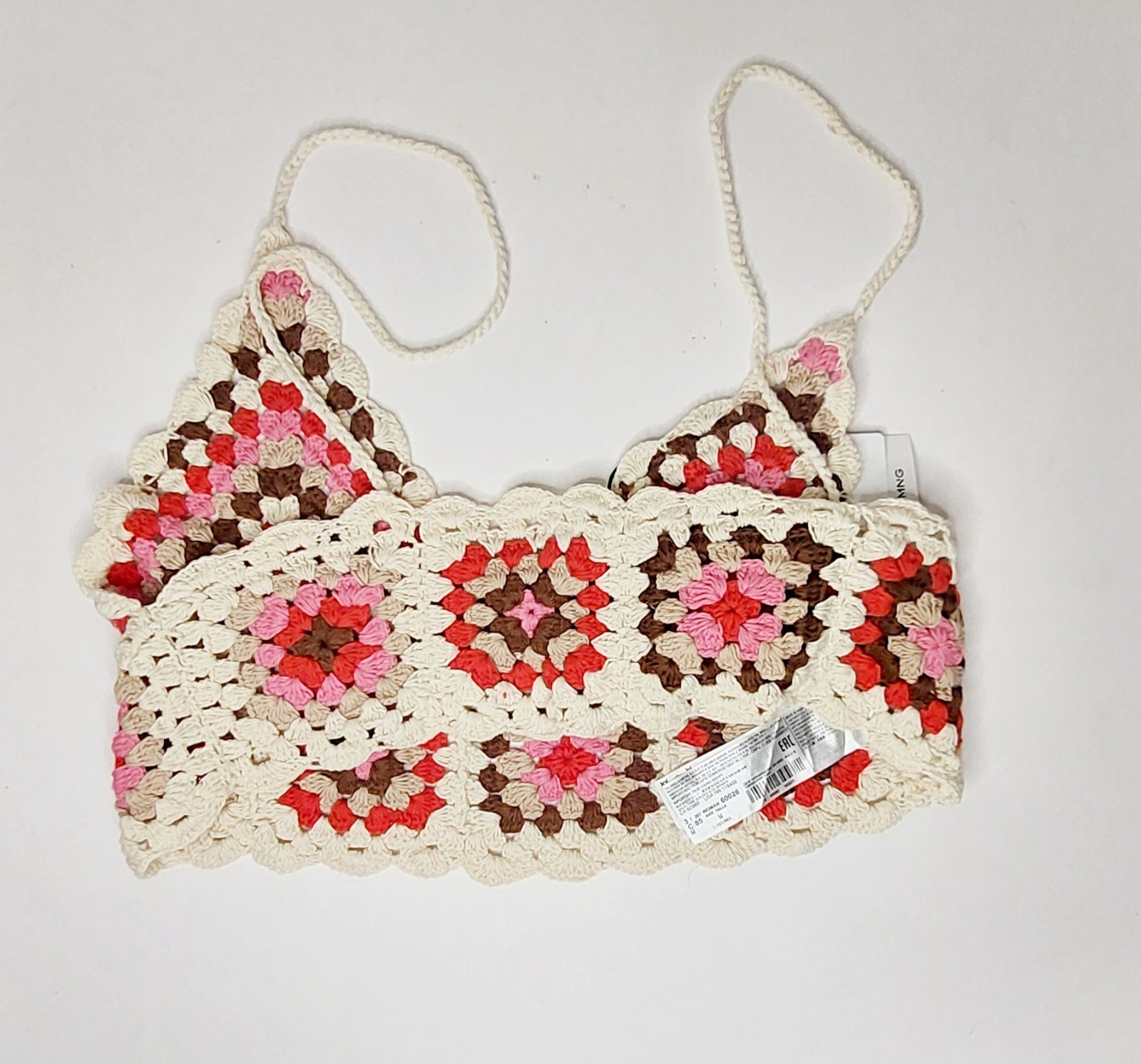 NEW with Tags Mango handmade Crochet Crop top Medium thumbnail 4