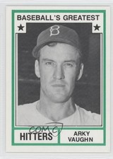 1982 Baseball's Greatest Hitters White Back Arky Vaughan (No MLB Logo) HOF 3b8