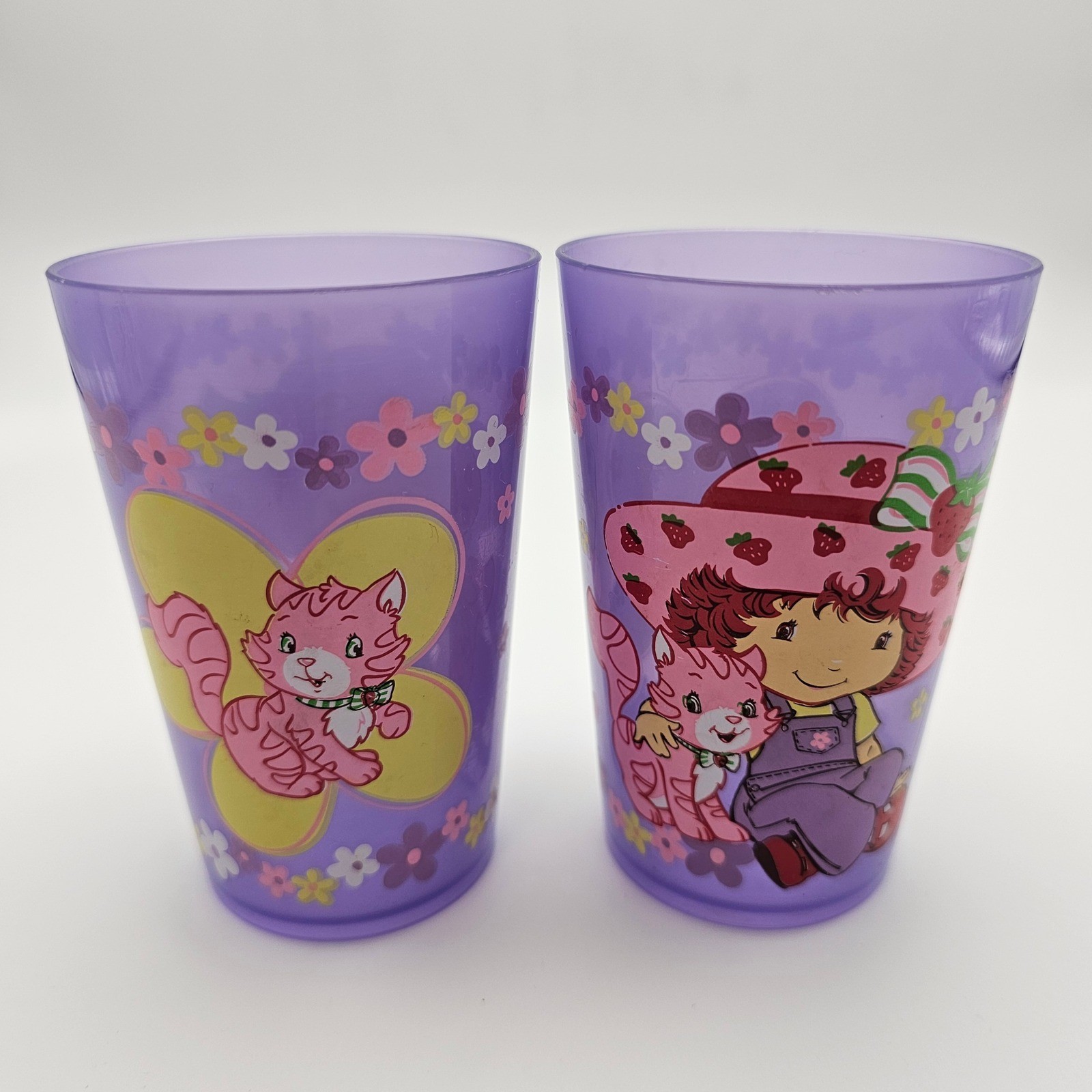 Zak Designs Strawberry Shortcake Plastic Cups Set of 2 Purple Kids Party