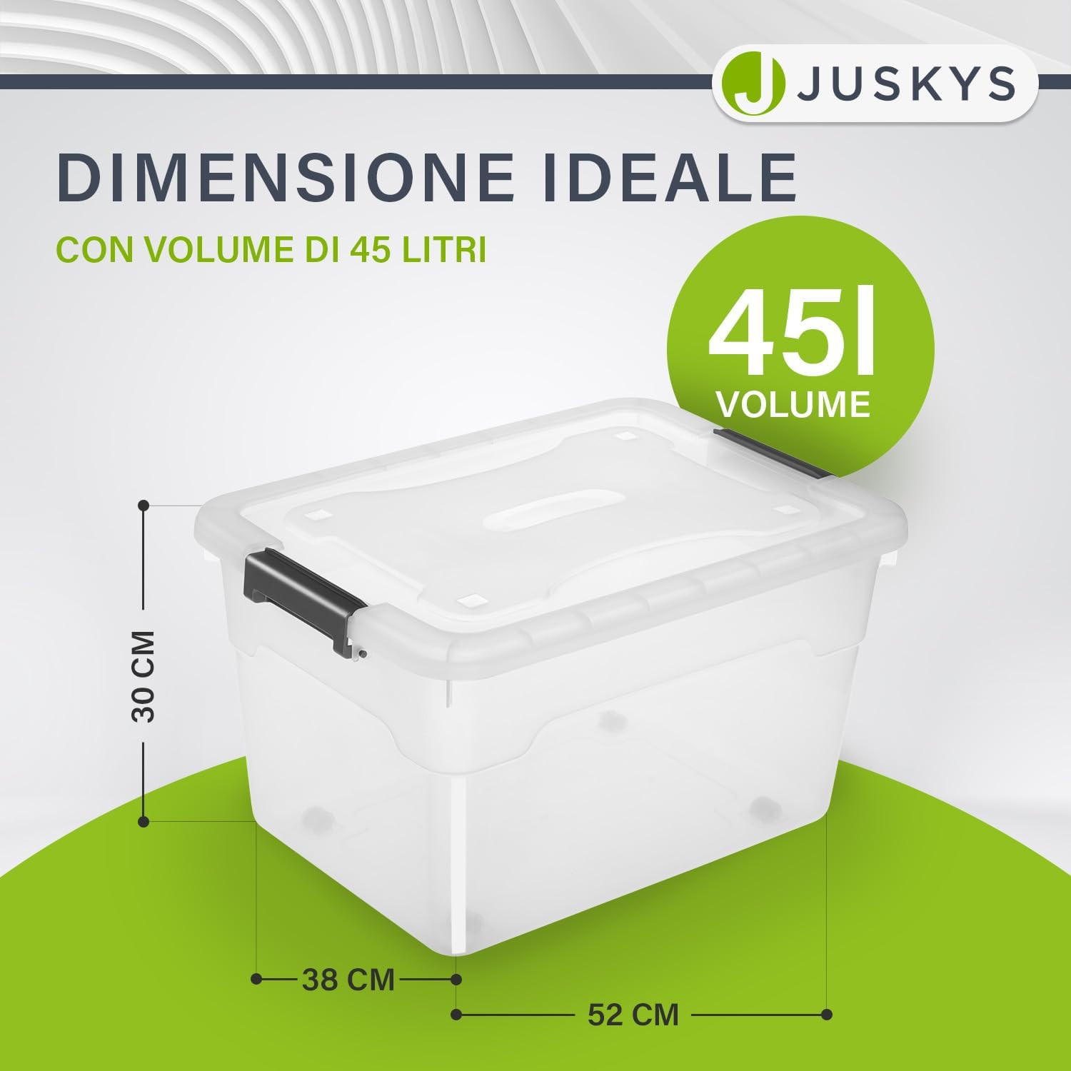 Set 6 Scatole Portaoggetti 45L - Organizer Giochi e Vestiti Bimbi - 2