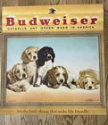 + VTG ANHEUSER BUSCH INC Budweiser Beer Cocker Spaniel Cardstock Advertisement