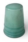 Vintage Jadeite Milk Glass Thimble Green Ridged Large 17.5mm Diameter for Sewing