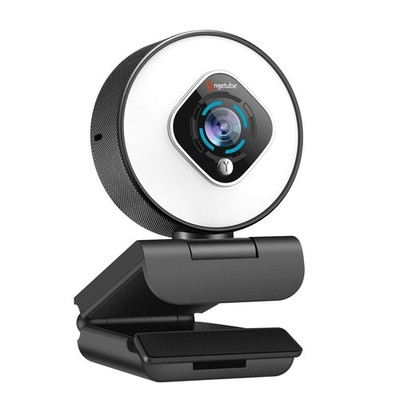 Streaming Webcam with Light - HD 1080P Autofocus Computer Camera with Microph...