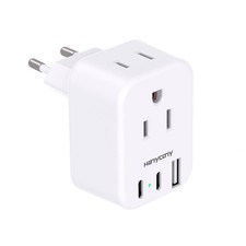 European Travel Plug Adapter, International Power Adapter, US to Europe
