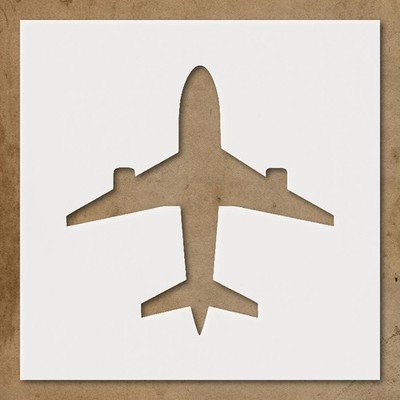 Stunning Airplane Silhouette Stencil for Aviation Craft Projects - StencilAir