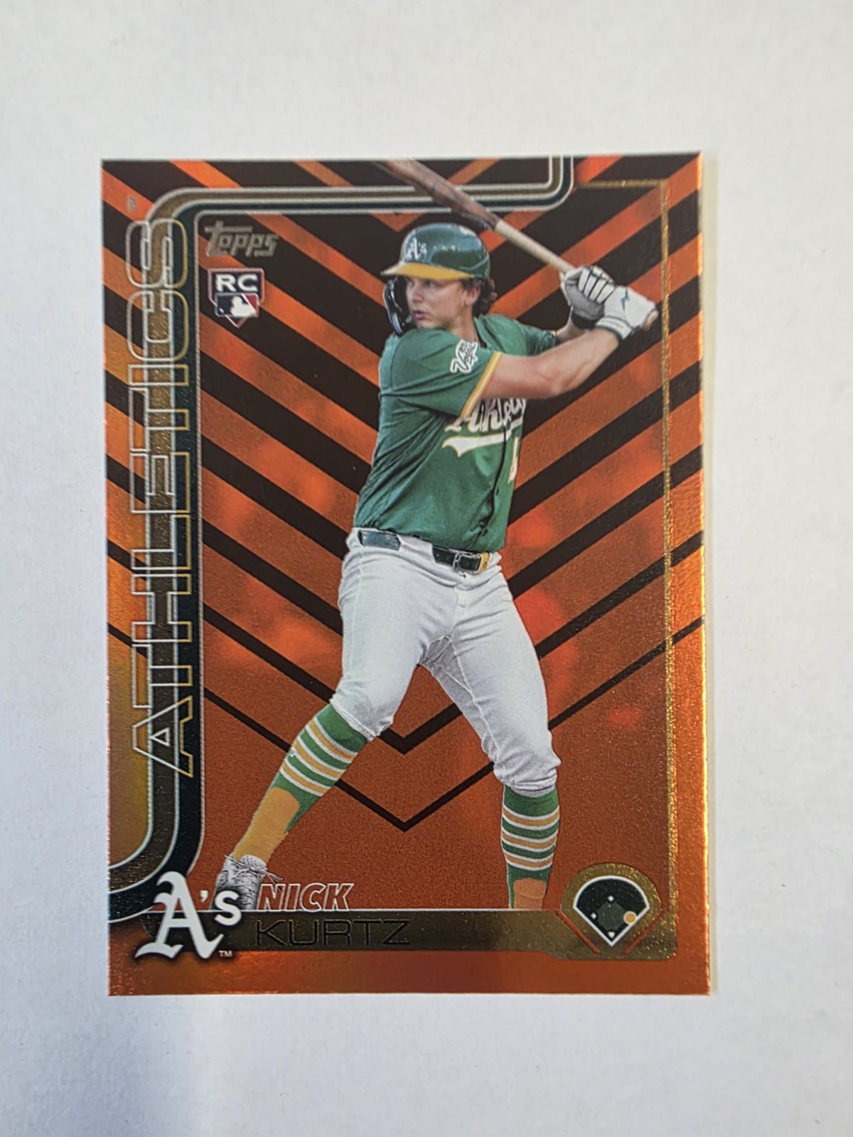 Nick Kurtz Halloween Holiday Foil Rookie 2025 Topps Update Card #US201 Athletics