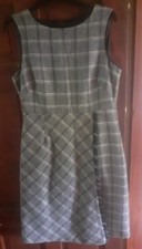 laura ashley Dress Size UK 12  tweed timeless grey mix check autumn work or play