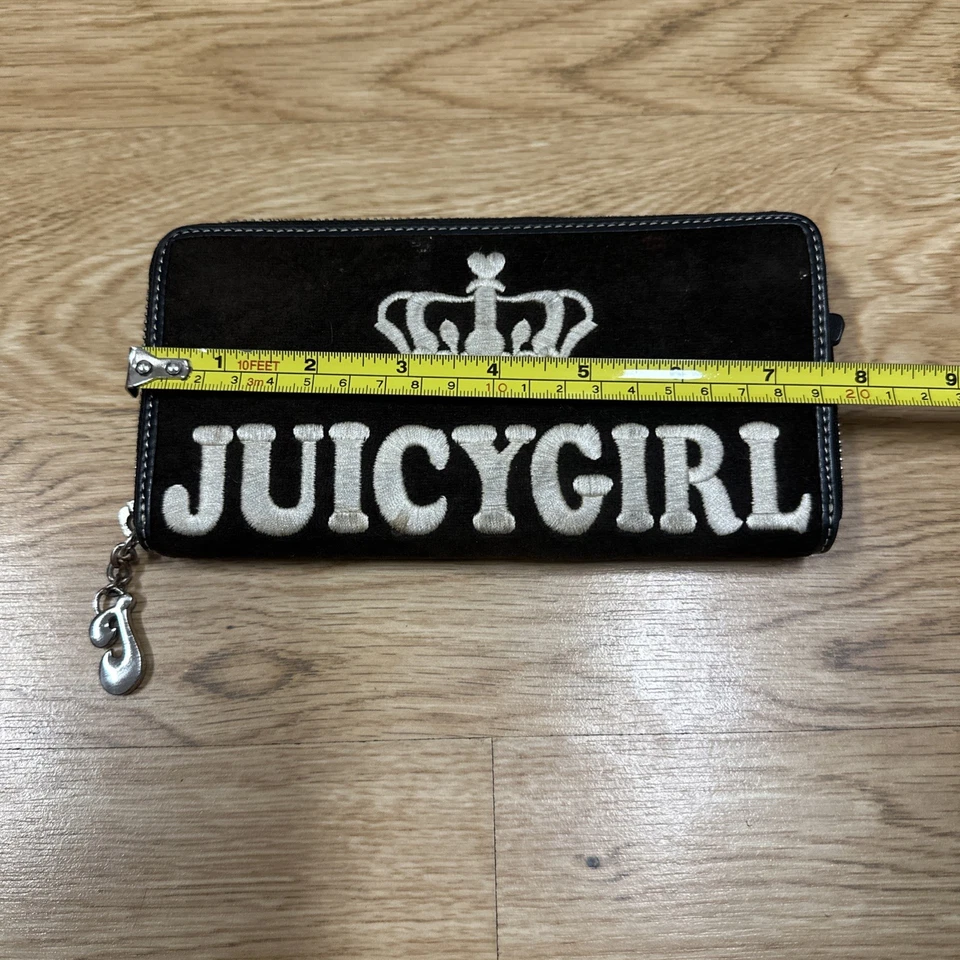 Бумажник Juicy Couture бархатный на молнии вокруг черный Juicy Girl - Изображение 2 из 4