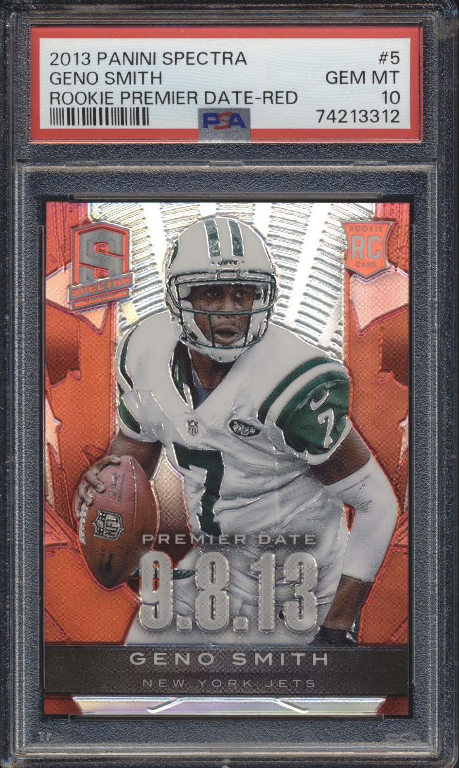 Geno Smith Panini Spectra Rookie Premier Date #5 Red