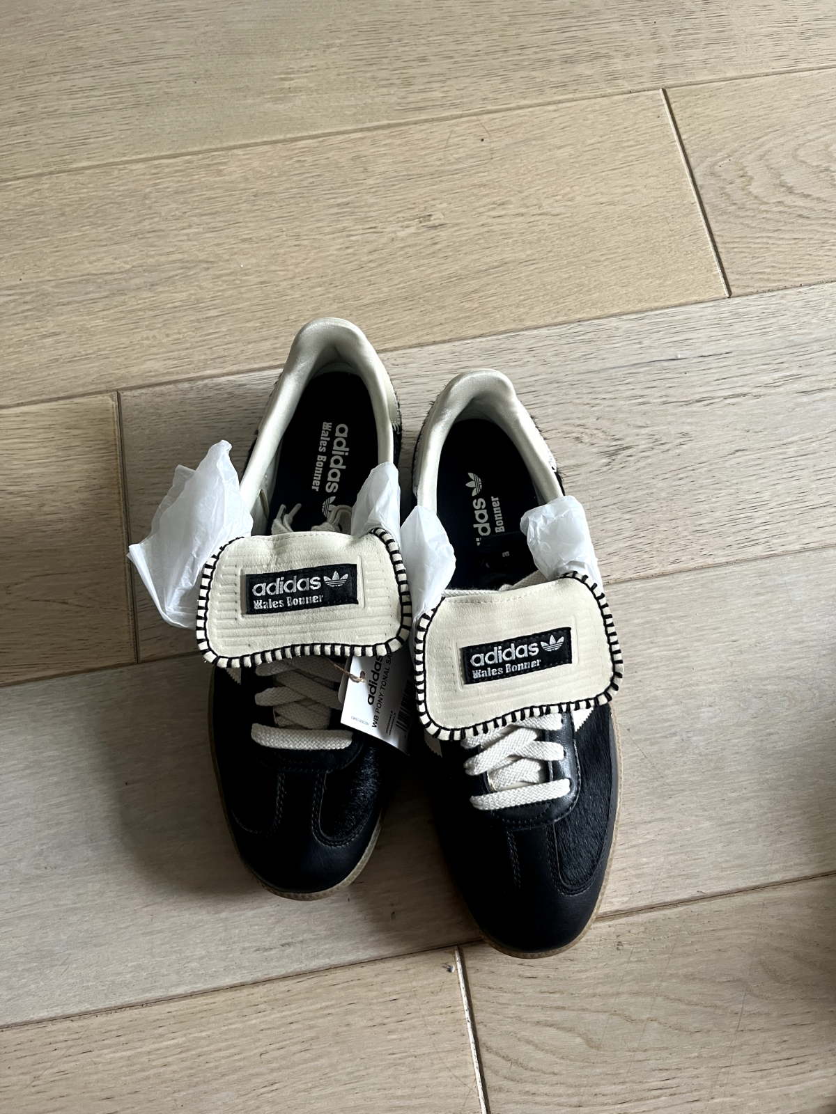 Galles Bonner Samba Uomo 10.5 Nero Pony Hair Autentico Adidas