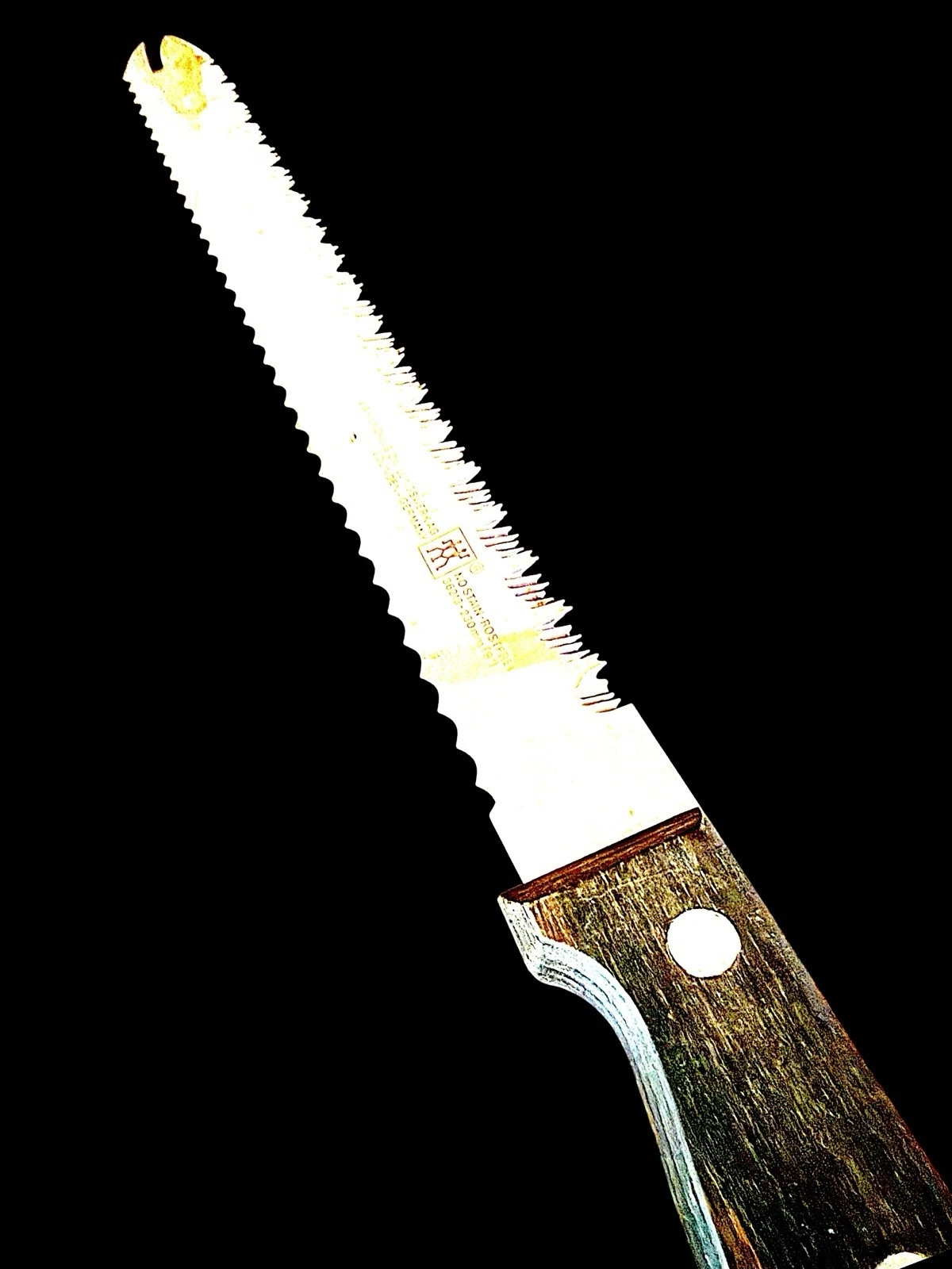 J.A. Henckels Frozen Food Knife Germany Vintage Serrated Forked Tip