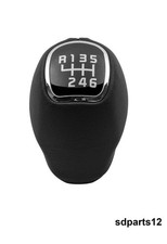 6-Gang Schaltknauf Kunstleder Schwarz für Kia Rio III 3 (UB) Sportage III 3(SL)