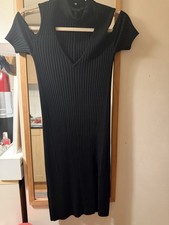 Bcbgmaxazria Black Ribbed Dress Size XXS Wear until UK 12