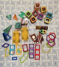 194 Pieces Magnetic Magnet Building Blocks 2" - 7.5" Picasso Tiles 194 Units
