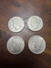 1922 American Silver Peace Dollars Lot Of 4