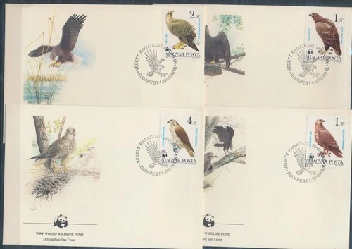 XE60248 Hungary 1983 animals fauna flora birds FDC's used