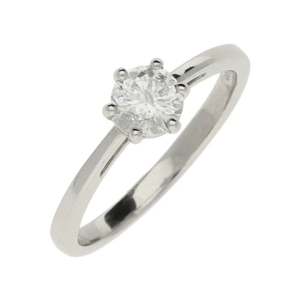 Anillo de compromiso de diamantes de platino para dama - talla M - 0,50 quilates Foto 2 de 4