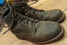 Chippewa L.L.Bean Katahdin Iron Works Engineer Cap Boots Leather Mens 9 D Brown