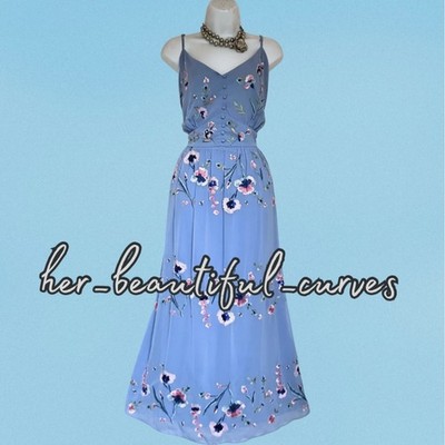MONSOON EMBROIDERED FLORAL & BEES OCCASION PARTY DRESS SIZE 20