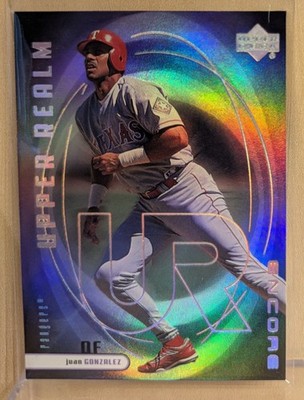 1999 Upper Deck Encore UPPER REALM #6 Juan Gonzalez Refractor RARE INSERT