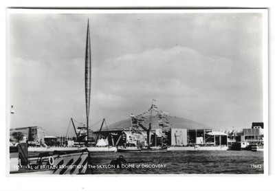 FESTIVAL of BRITAIN 1951, LONDON - SKYLON & DOME Tuck Echtfoto Postkarte
