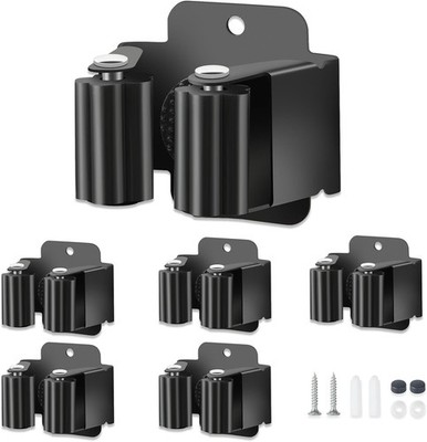 5PCS Broom Holder Wall Mount, Upgraded Heavy Duty Mop and Broom Holder Wall 5