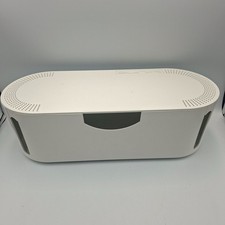 D-Line Cable Tidy Box White Wire Storage Organiser Hides Wires