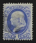 CKStamps: US Stamps Collection Scott#134 1c Franklin Used CV$200