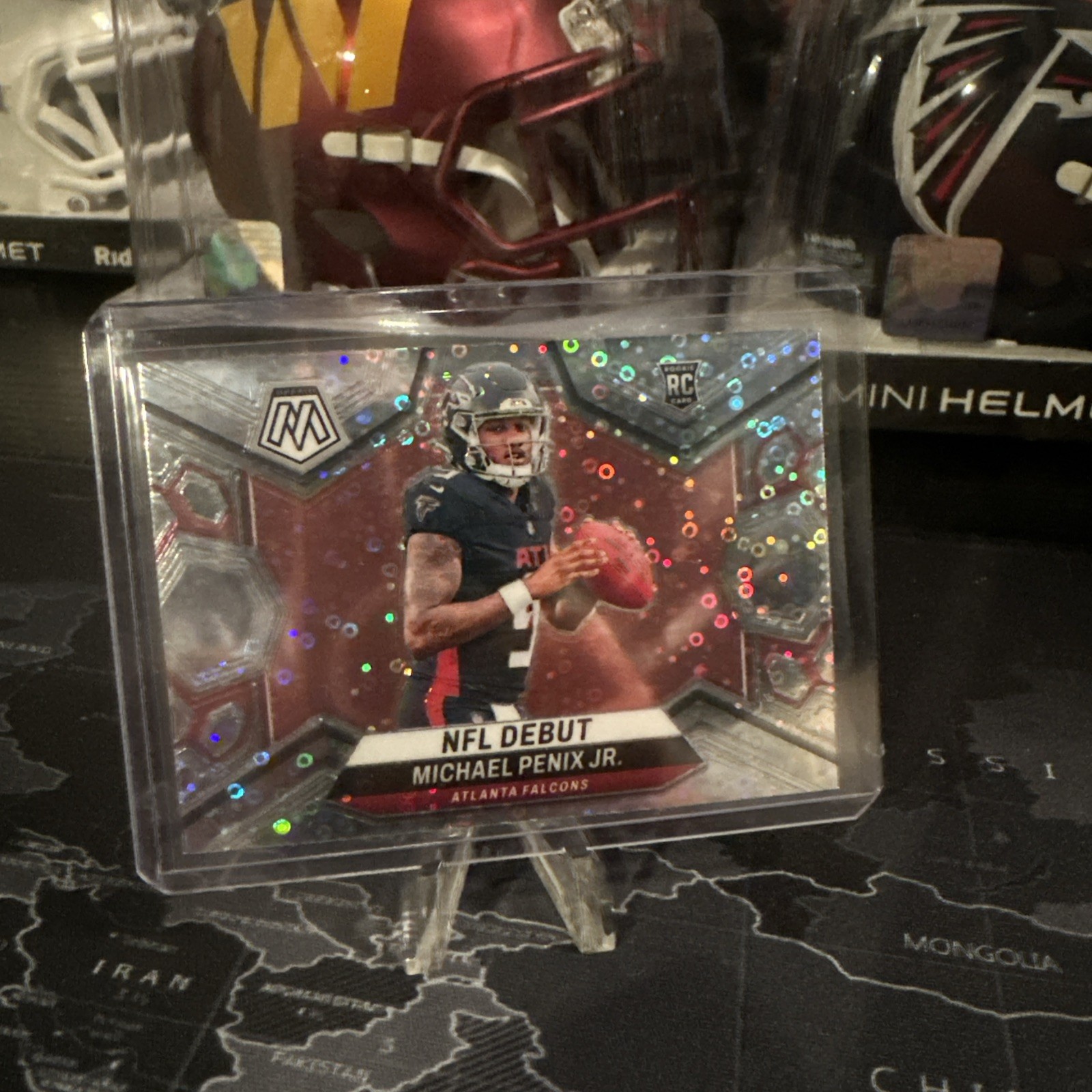 2024 Panini Mosaic NFL Debut No Huddle Silver Prizm Michael Penix Jr Rookie RC
